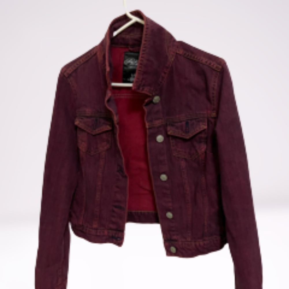 Burgundy Aeropostale 'Pretty Little Liars' Jean Jacket